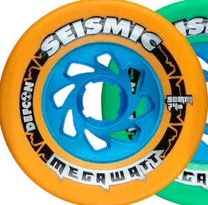 Seismic 83mm 90mm MEGAWATT Wheels - Mango Defcon