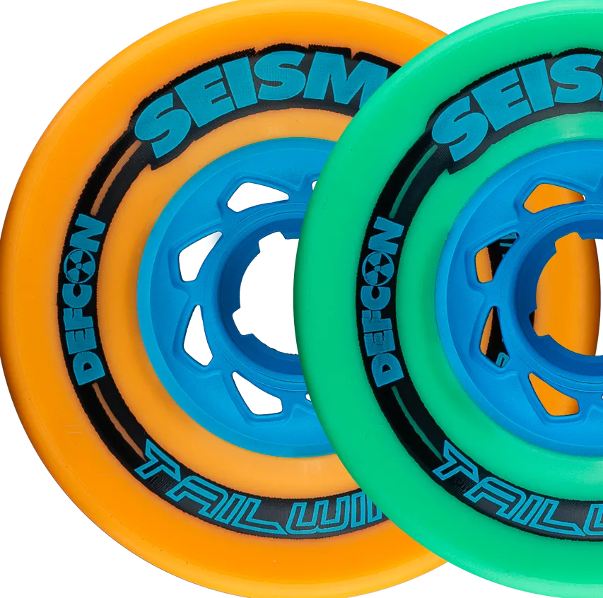 Seismic 83mm TAILWIND Wheels - Mango Defcon
