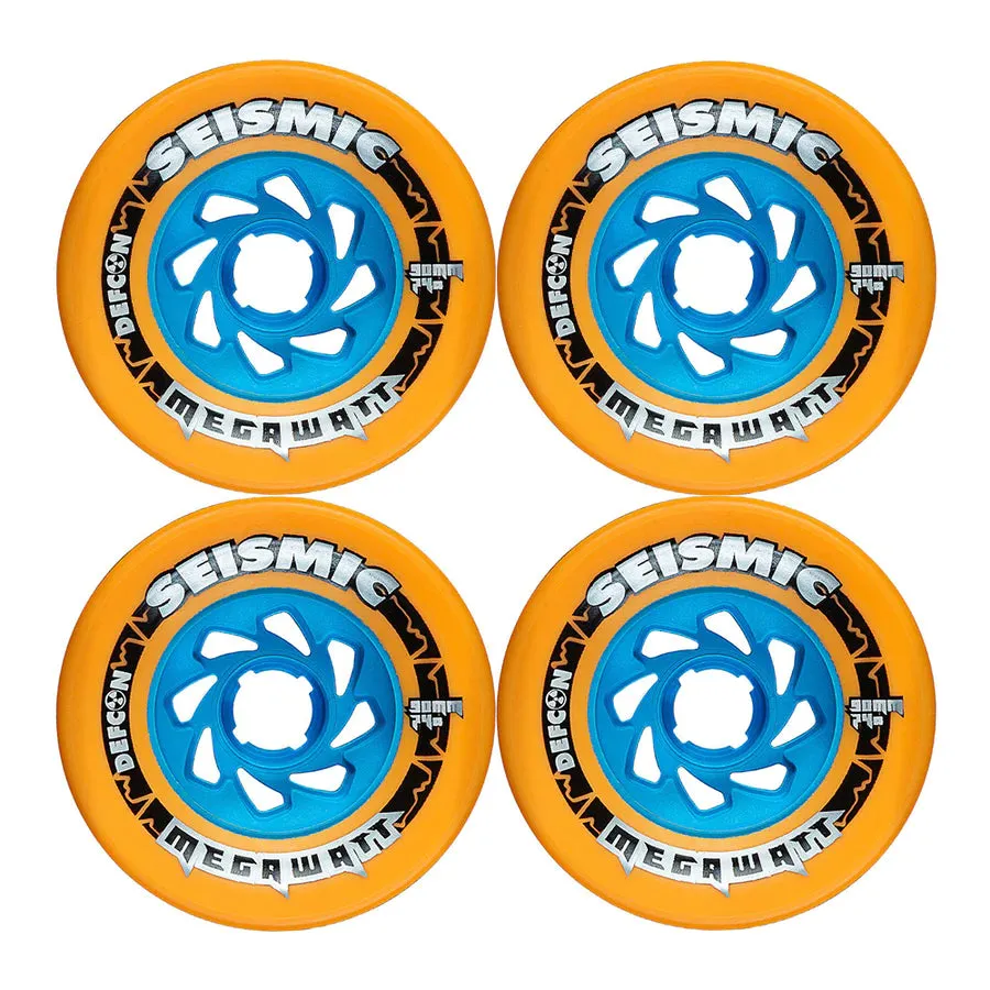 Seismic Megawatt Defcon Wheels 90x58mm 74a - Mango (Set of 4)