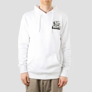 Slam City Skates Classic Chest Logo Hood White