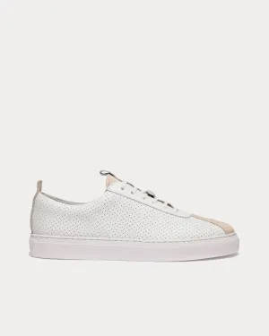 Sneaker 1 Perforated Leather White Low Top Sneakers
