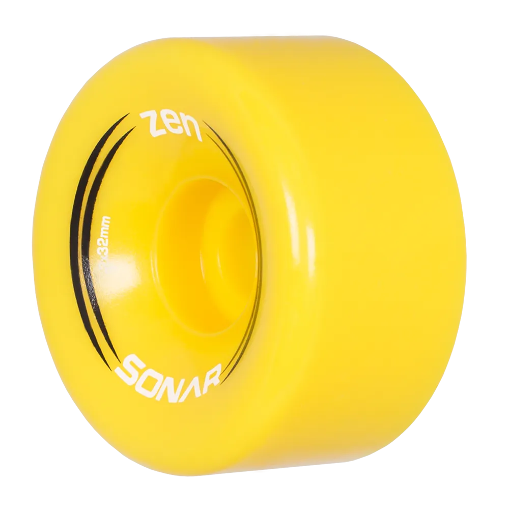 Sonar Zen Roller Skate Wheels 62mm 85a - Yellow (4 Pack)
