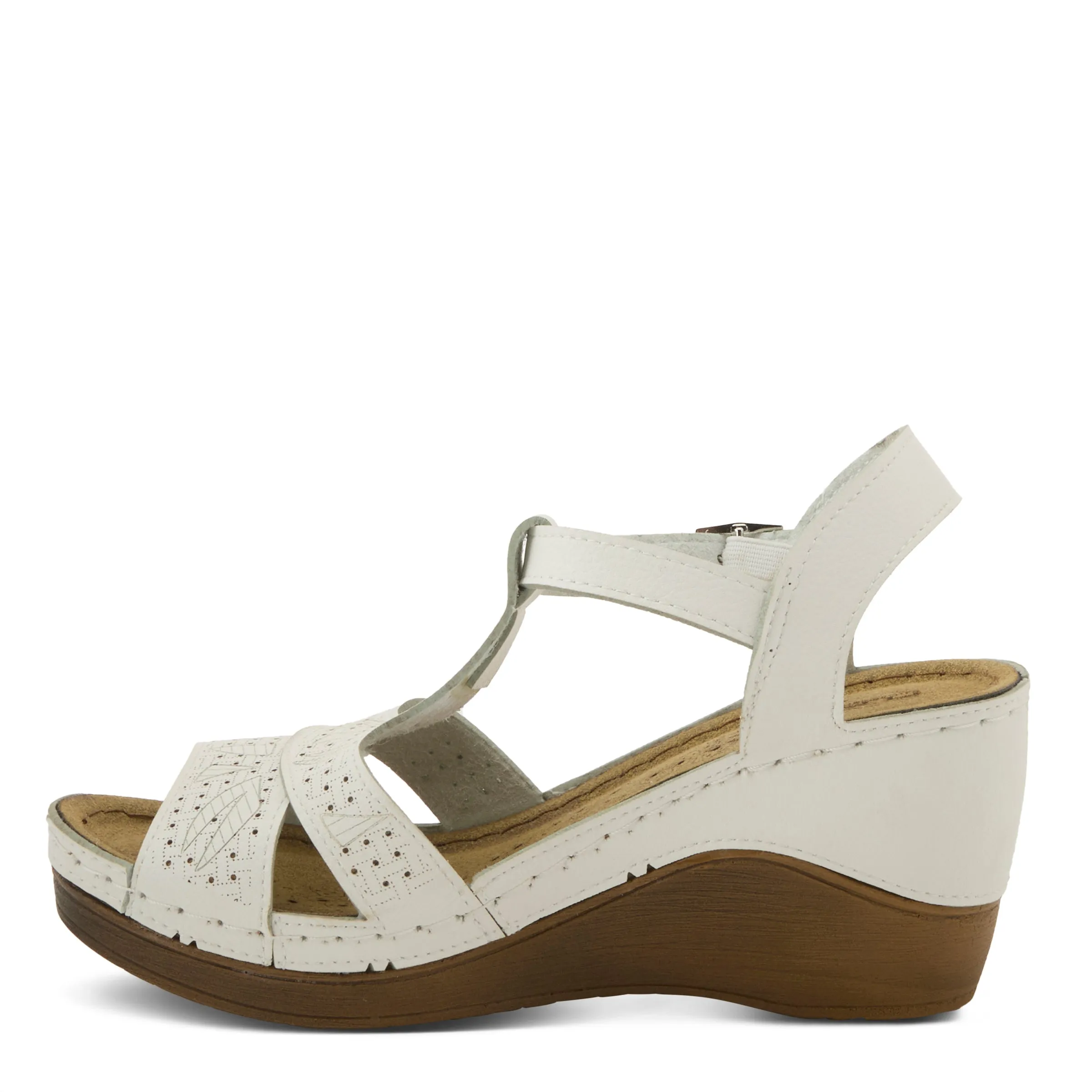 Spring Step Shoes  Flexus Natala Sandal Women’s Vegan Leather Wedge 3" Heel
