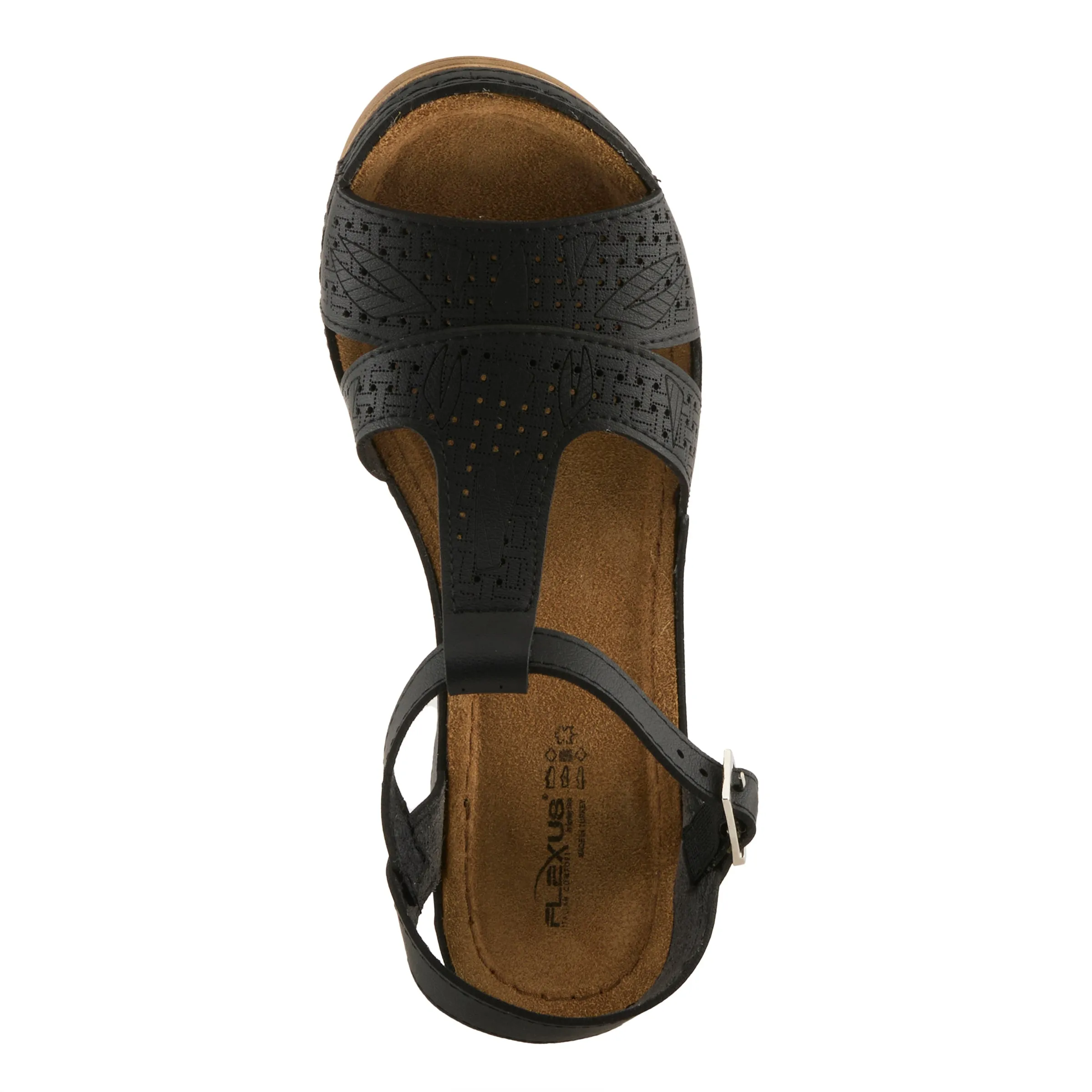 Spring Step Shoes  Flexus Natala Sandal Women’s Vegan Leather Wedge 3" Heel