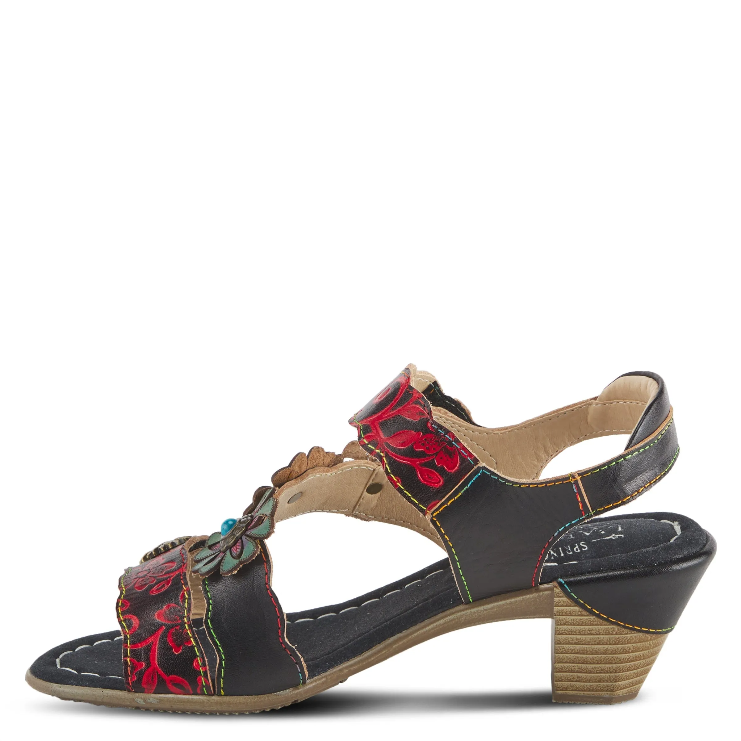 Spring Step Shoes  L'Artiste Aromas Slingback Sandals Women’s Leather Floral