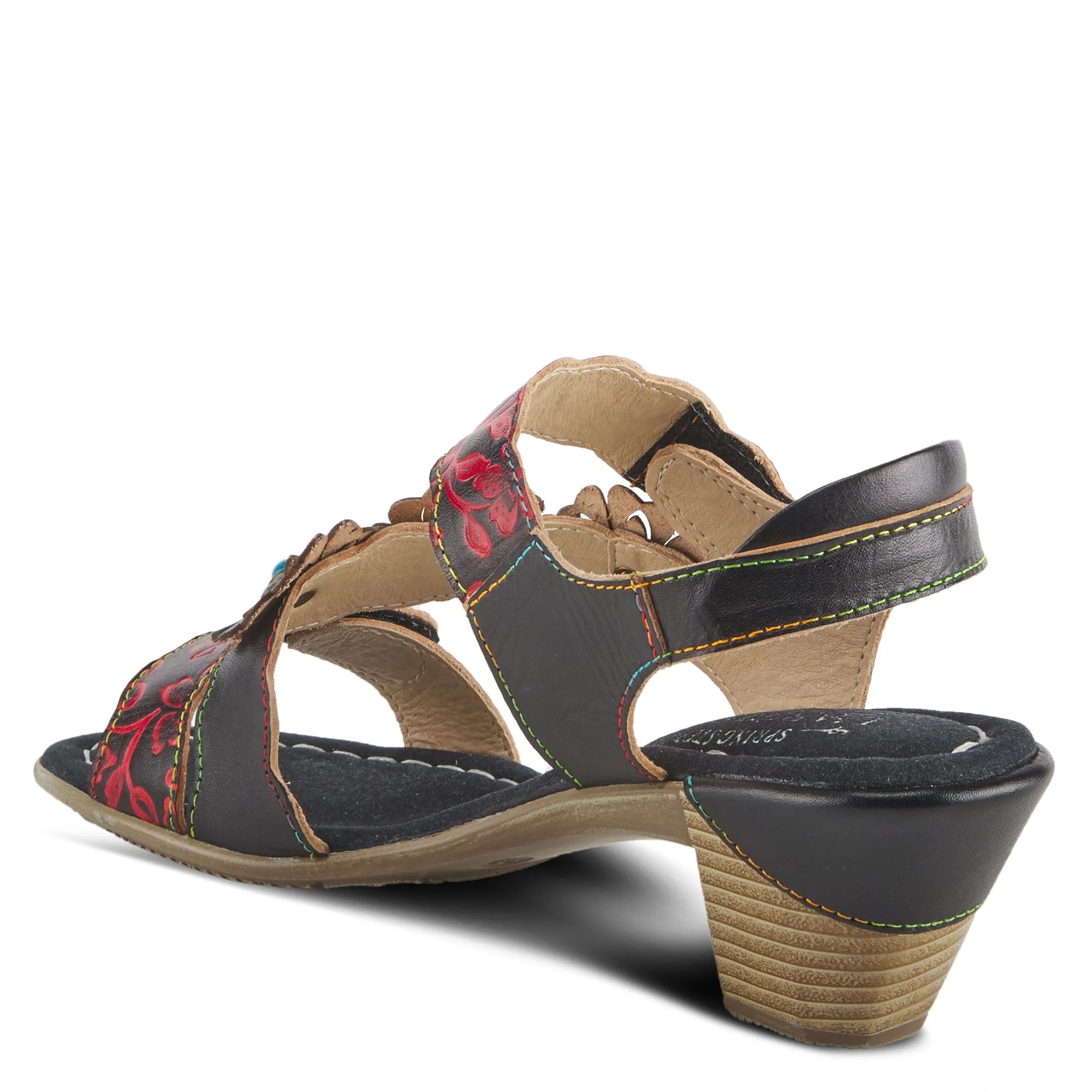 Spring Step Shoes  L'Artiste Aromas Slingback Sandals Women’s Leather Floral