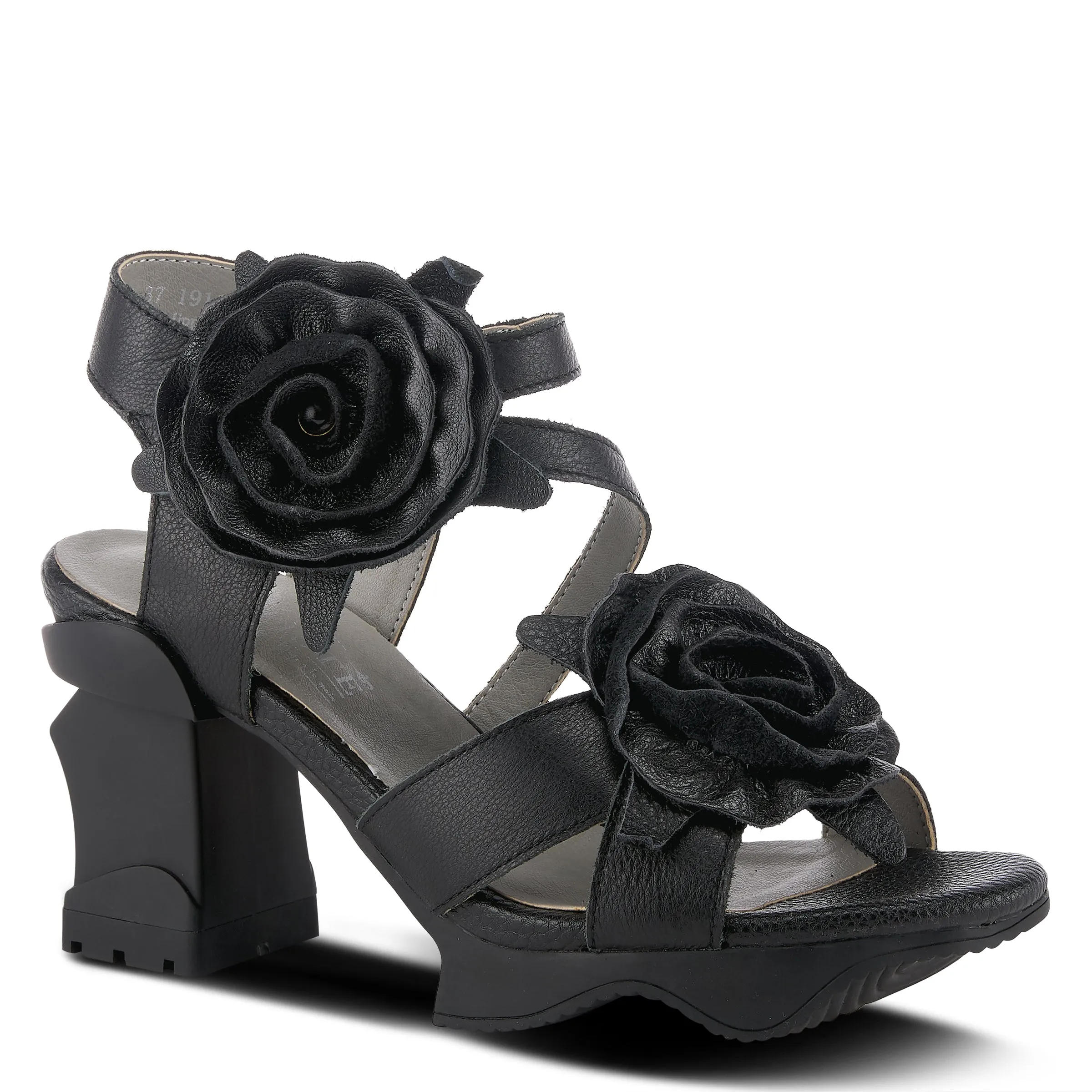 Spring Step Shoes L'Artiste Shelly Ankle Strap Sandal Women’s Hand Painted Leather