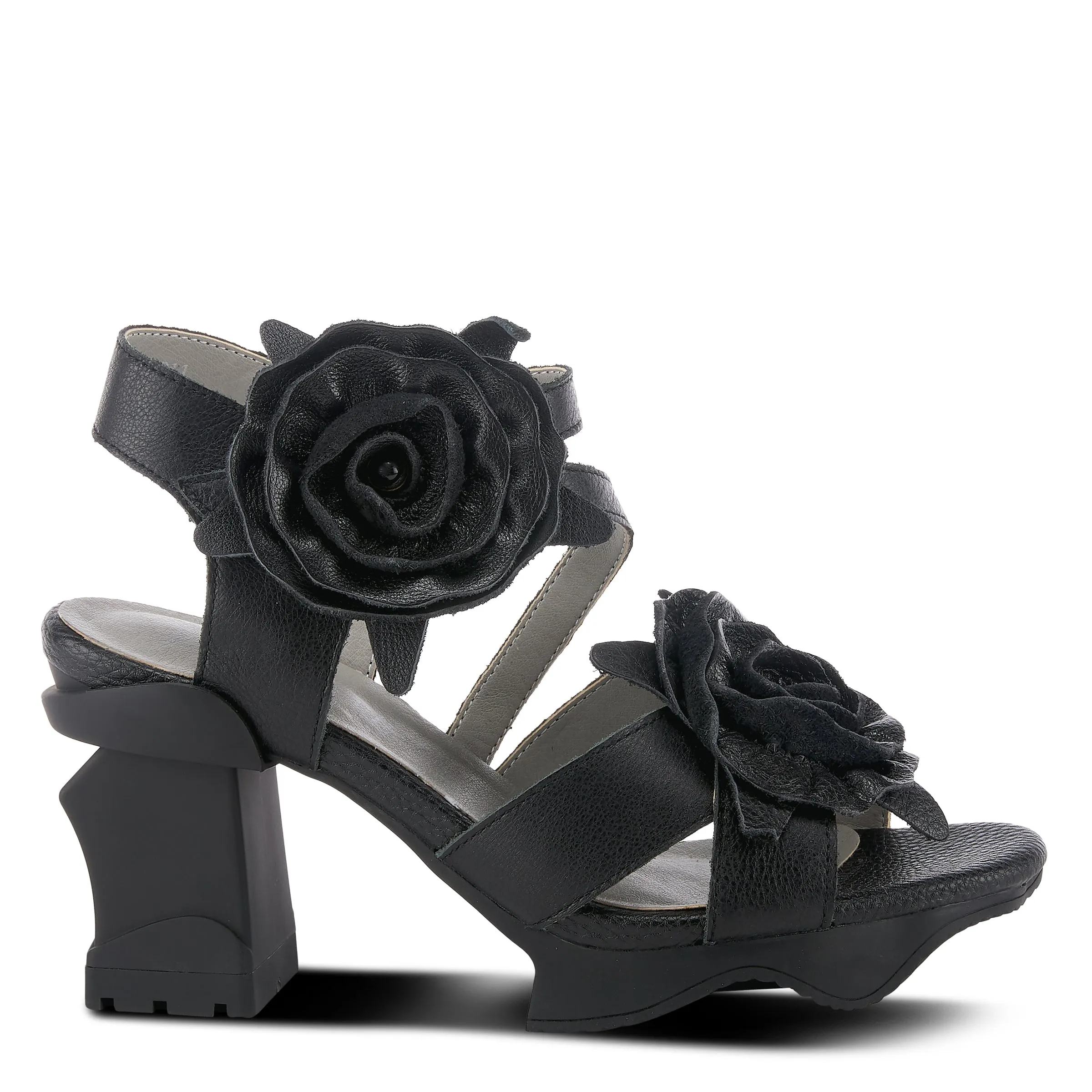 Spring Step Shoes L'Artiste Shelly Ankle Strap Sandal Women’s Hand Painted Leather