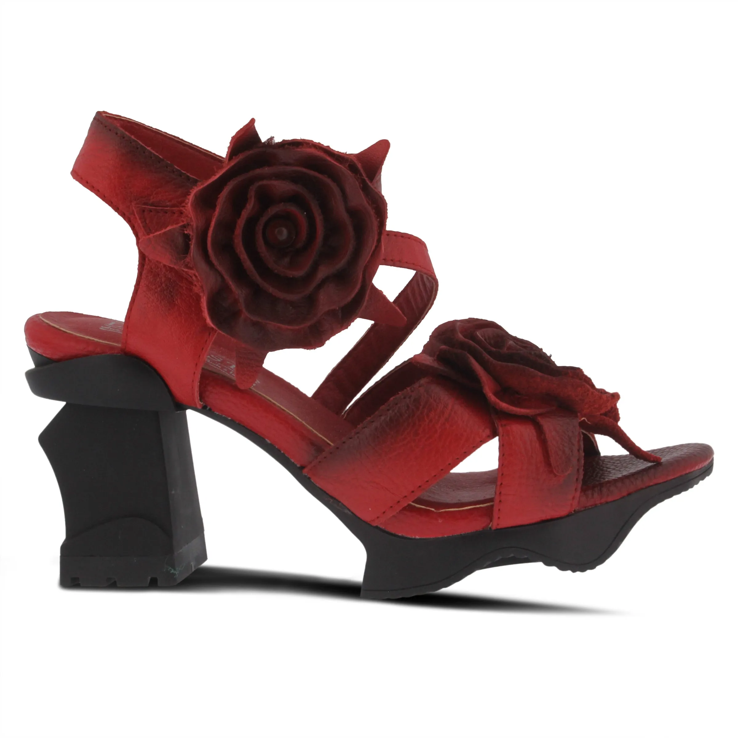 Spring Step Shoes L'Artiste Shelly Ankle Strap Sandal Women’s Hand Painted Leather