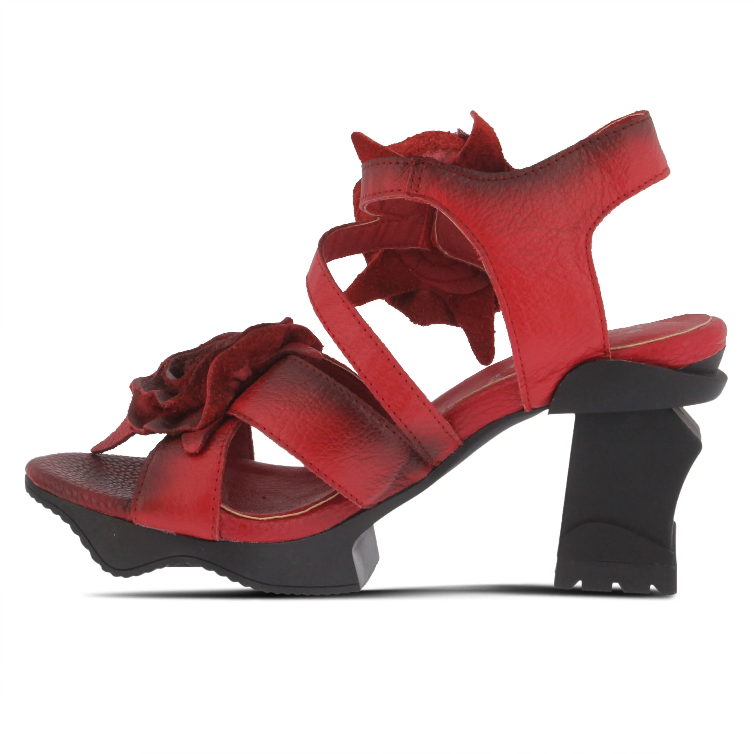 Spring Step Shoes L'Artiste Shelly Ankle Strap Sandal Women’s Hand Painted Leather