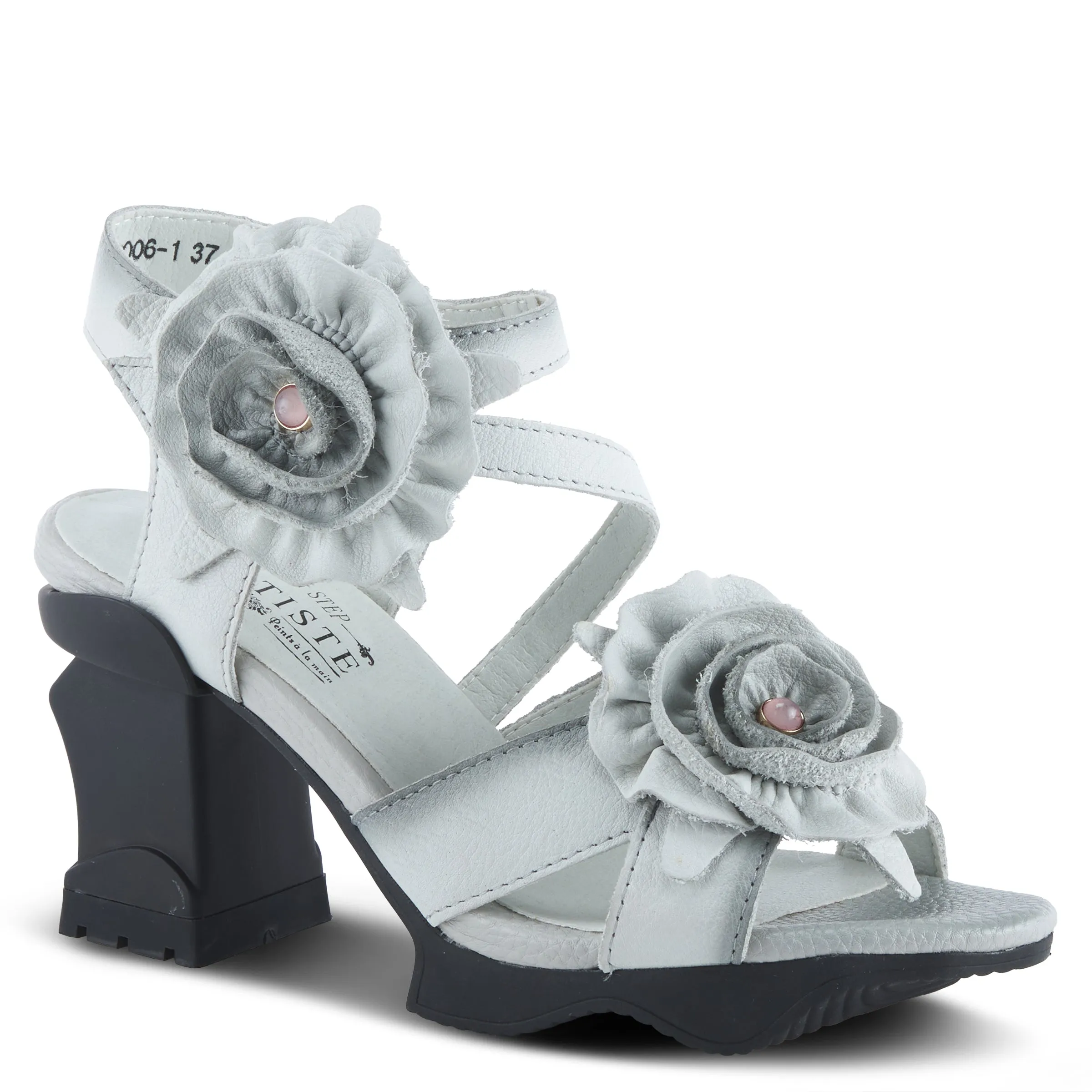Spring Step Shoes L'Artiste Shelly Ankle Strap Sandal Women’s Hand Painted Leather