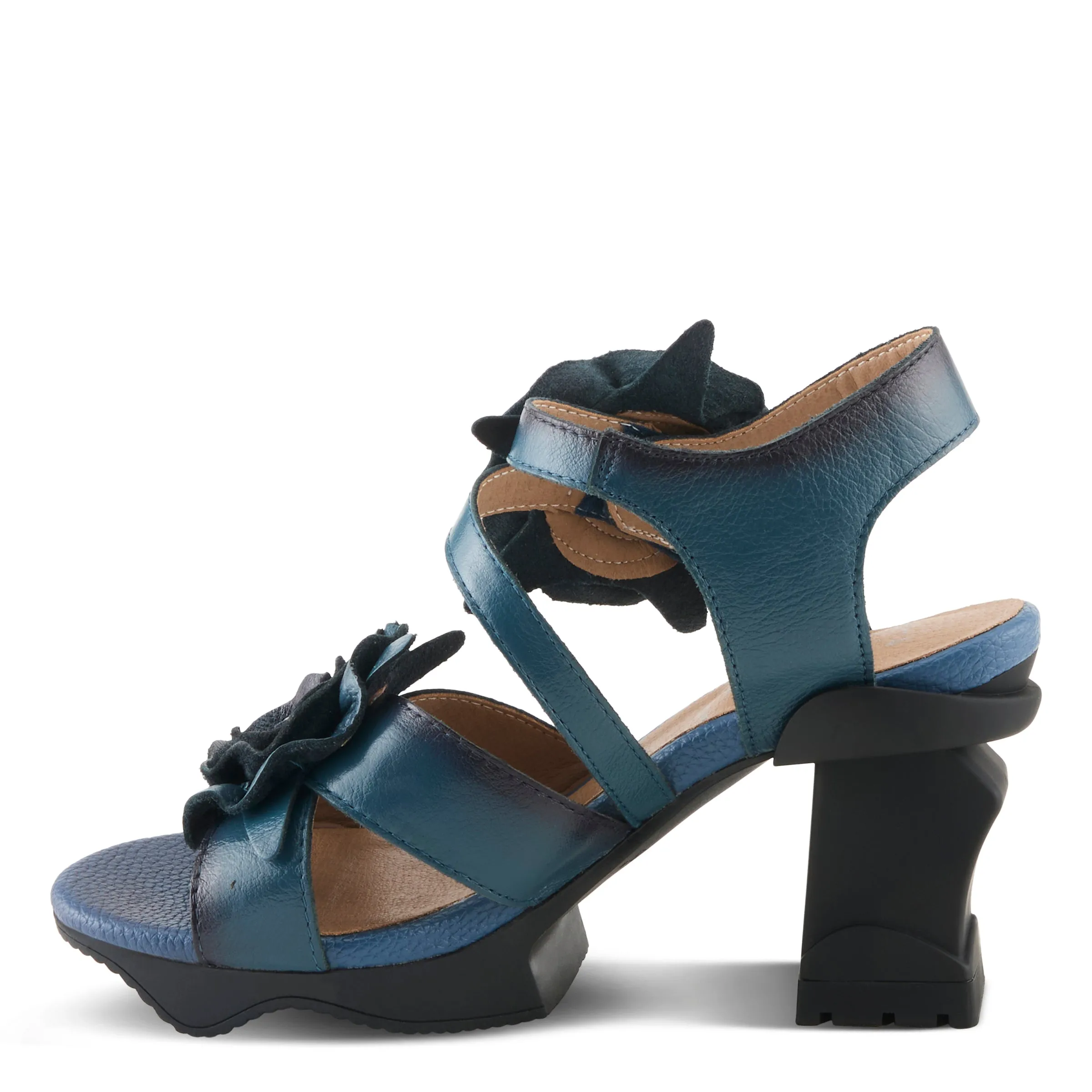 Spring Step Shoes L'Artiste Shelly Ankle Strap Sandal Women’s Hand Painted Leather