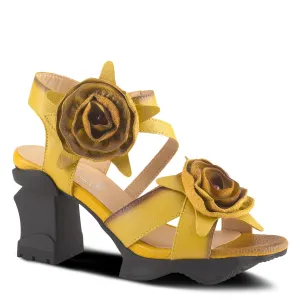 Spring Step Shoes L'Artiste Shelly Ankle Strap Sandal Women’s Hand Painted Leather