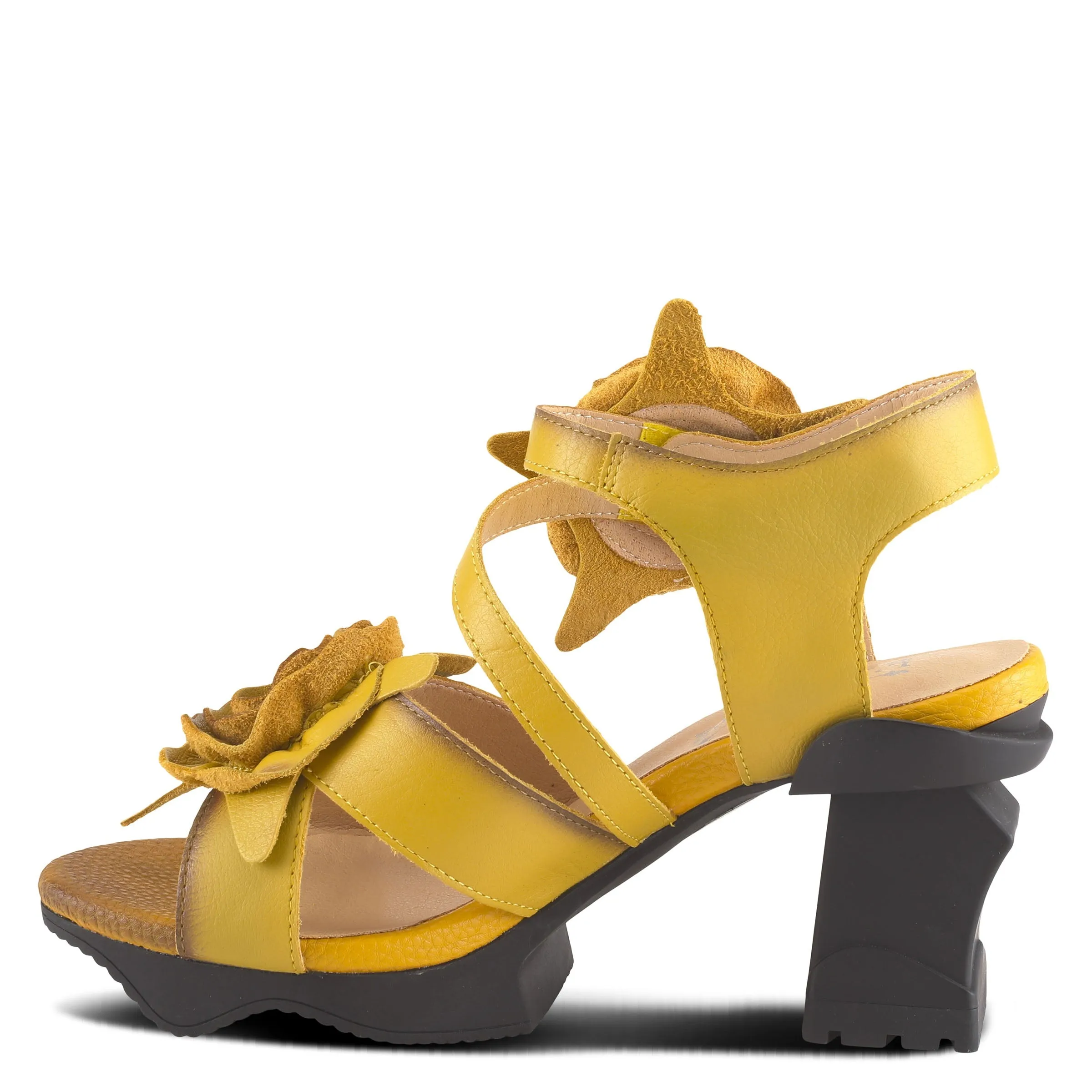 Spring Step Shoes L'Artiste Shelly Ankle Strap Sandal Women’s Hand Painted Leather