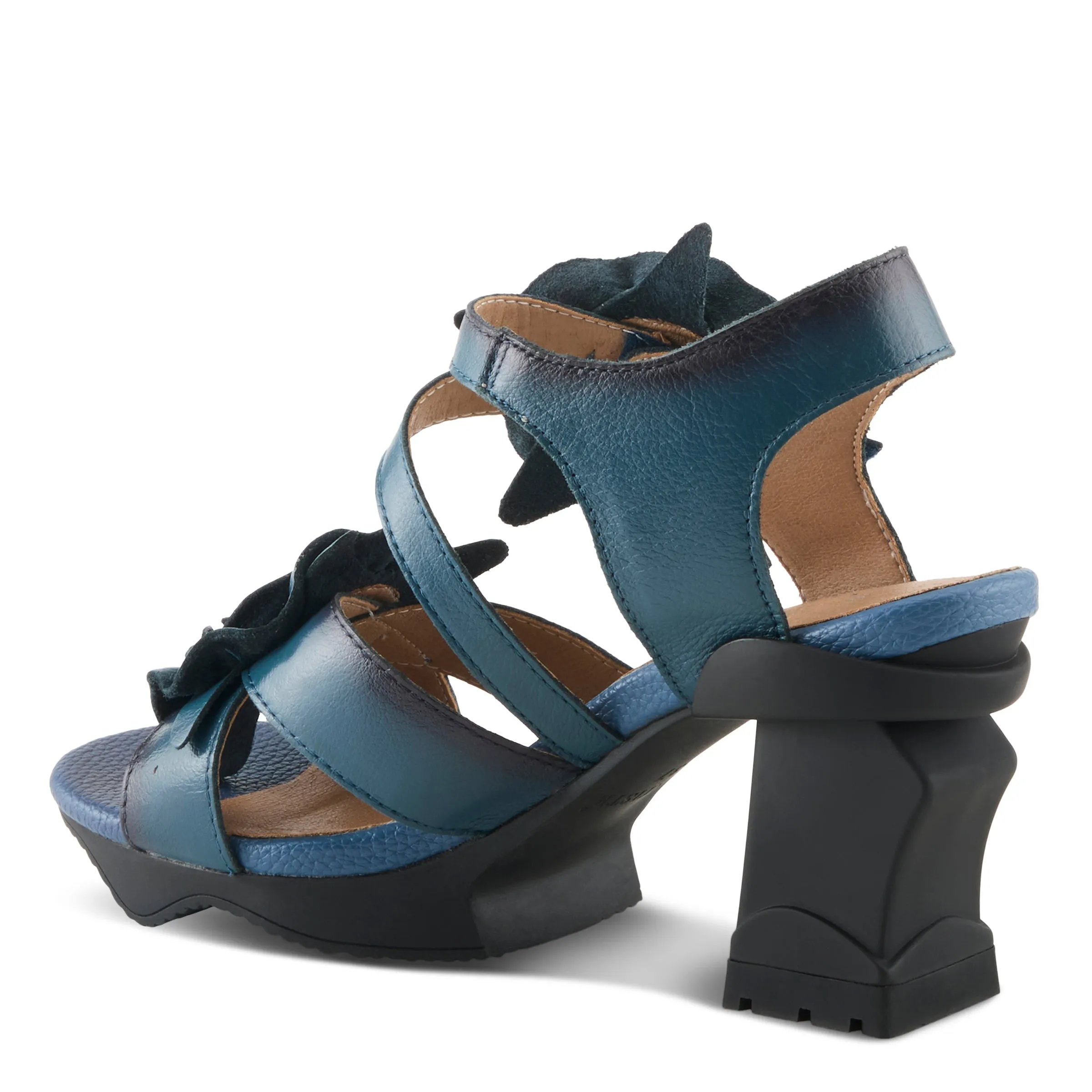 Spring Step Shoes L'Artiste Shelly Ankle Strap Sandal Women’s Hand Painted Leather