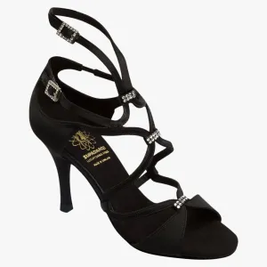 Supadance 1062 Ladies Latin Shoe Black Satin