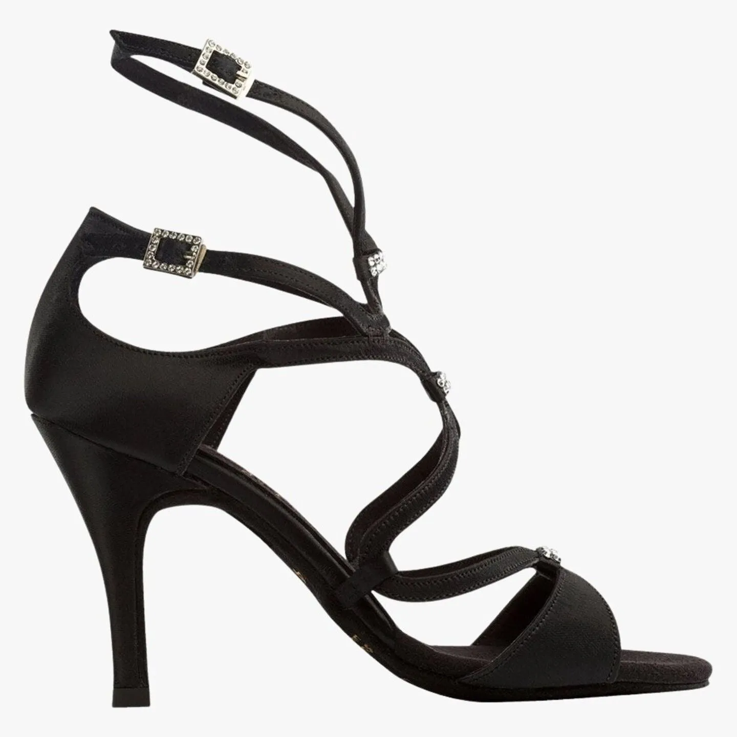 Supadance 1062 Ladies Latin Shoe Black Satin