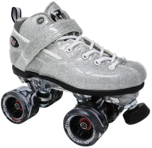 Sure-Grip GT50 Glitter Silver Roller Skates (Comes with Malibu Black Wheels)