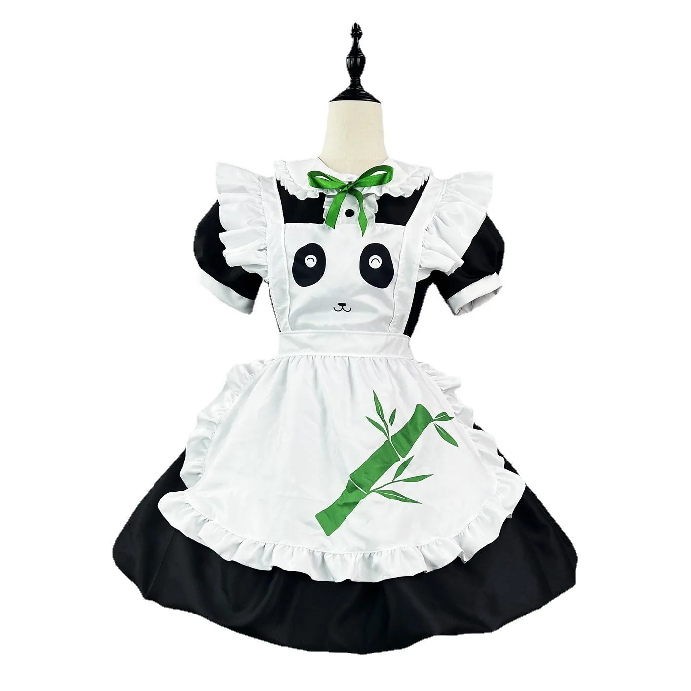 Sweet Panda Maid Lolita Costume - Adorable Bubble Skirt Anime Outfit with Accessories
