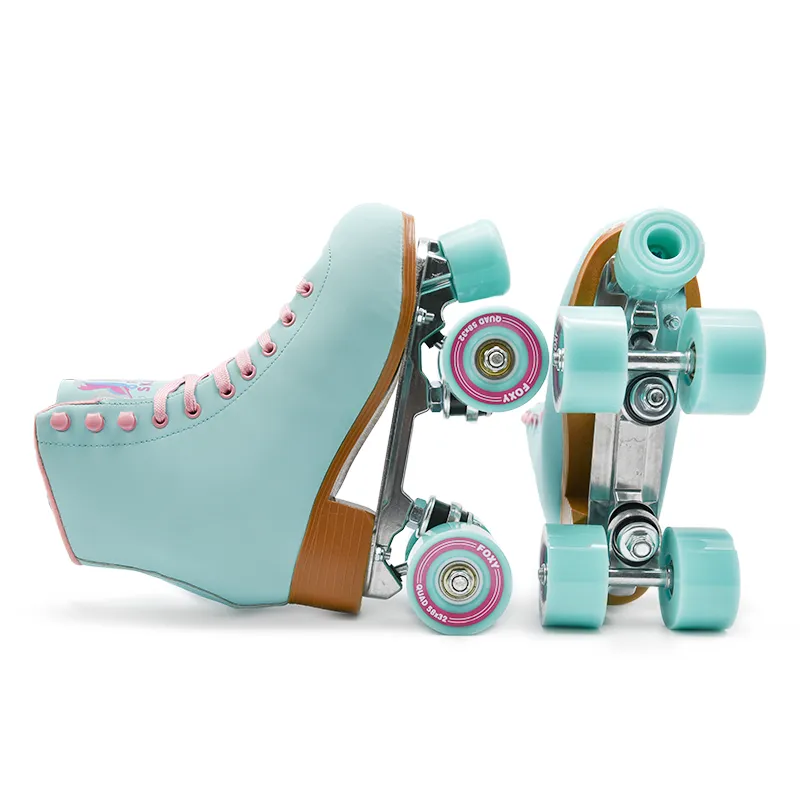 Timeless Teal Roller Skates