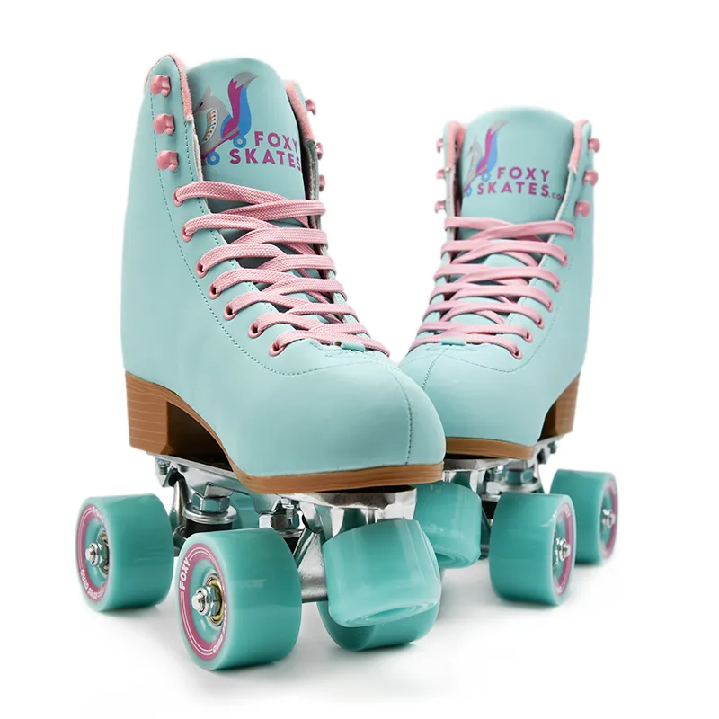 Timeless Teal Roller Skates