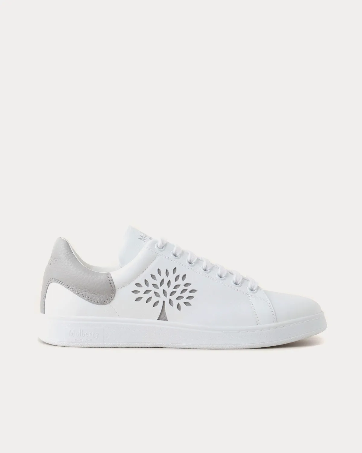 Tree Tennis Bovine Leather Pale Grey Low Top Sneakers