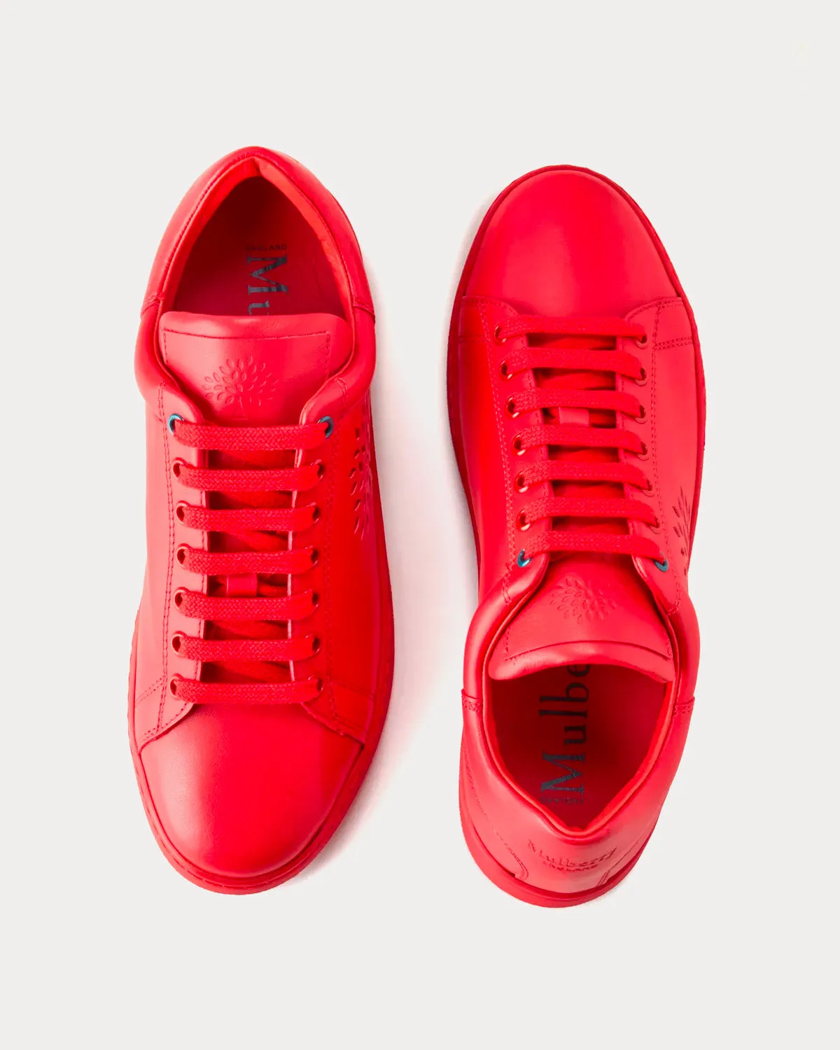 Tree Tennis Leather Lancaster Red Low Top Sneakers
