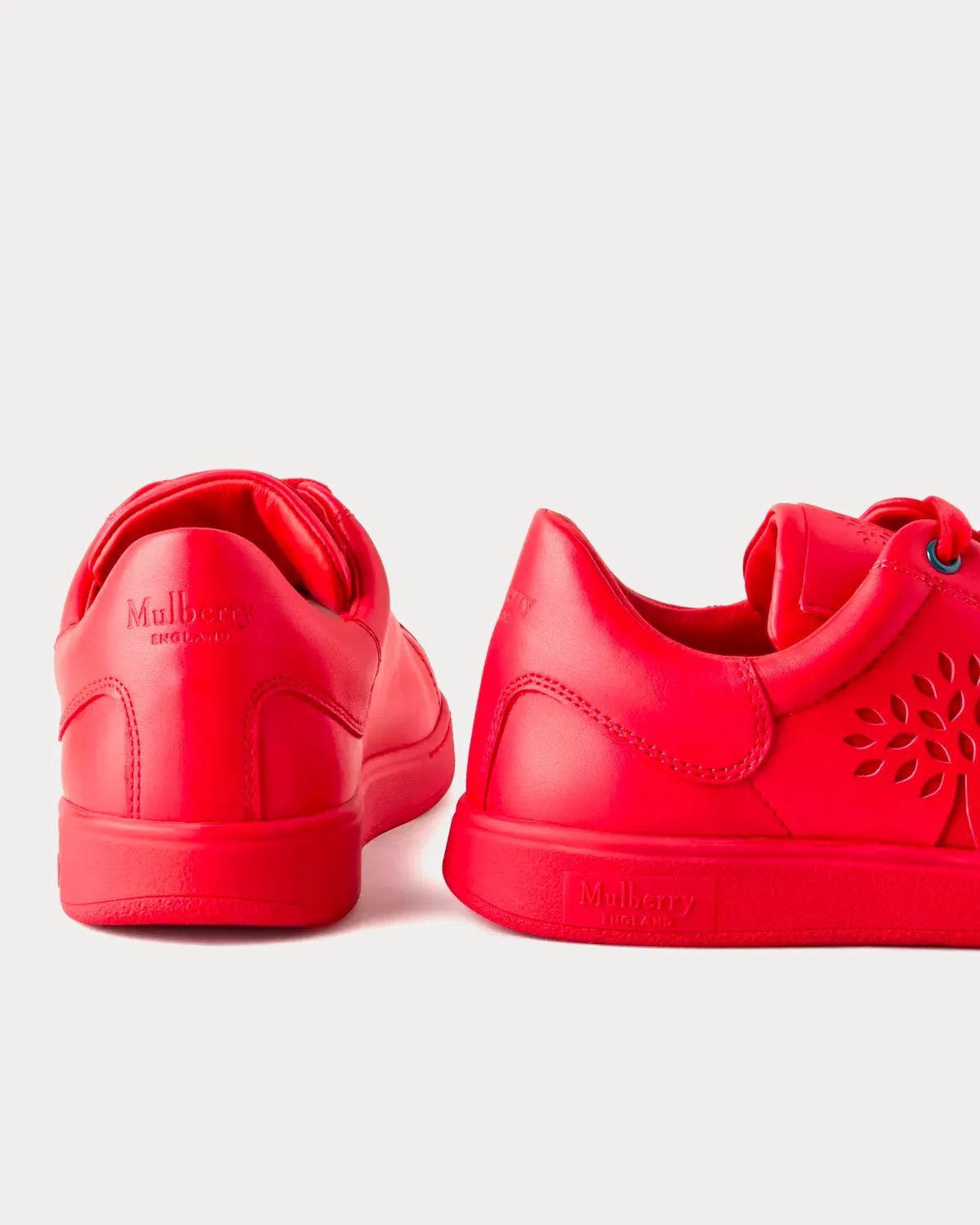 Tree Tennis Leather Lancaster Red Low Top Sneakers