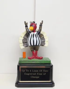 Turkey Bowl Thanksgiving Family Football Game Perpetual Trophy FFL Comical Fantasy Football League Champion Trophy Turkey Trot Champ Referee