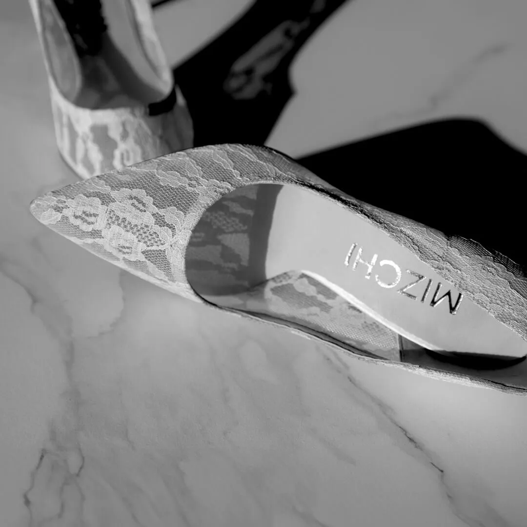 *UK size 2 - FREE LOVE - ivory, 9cm heels