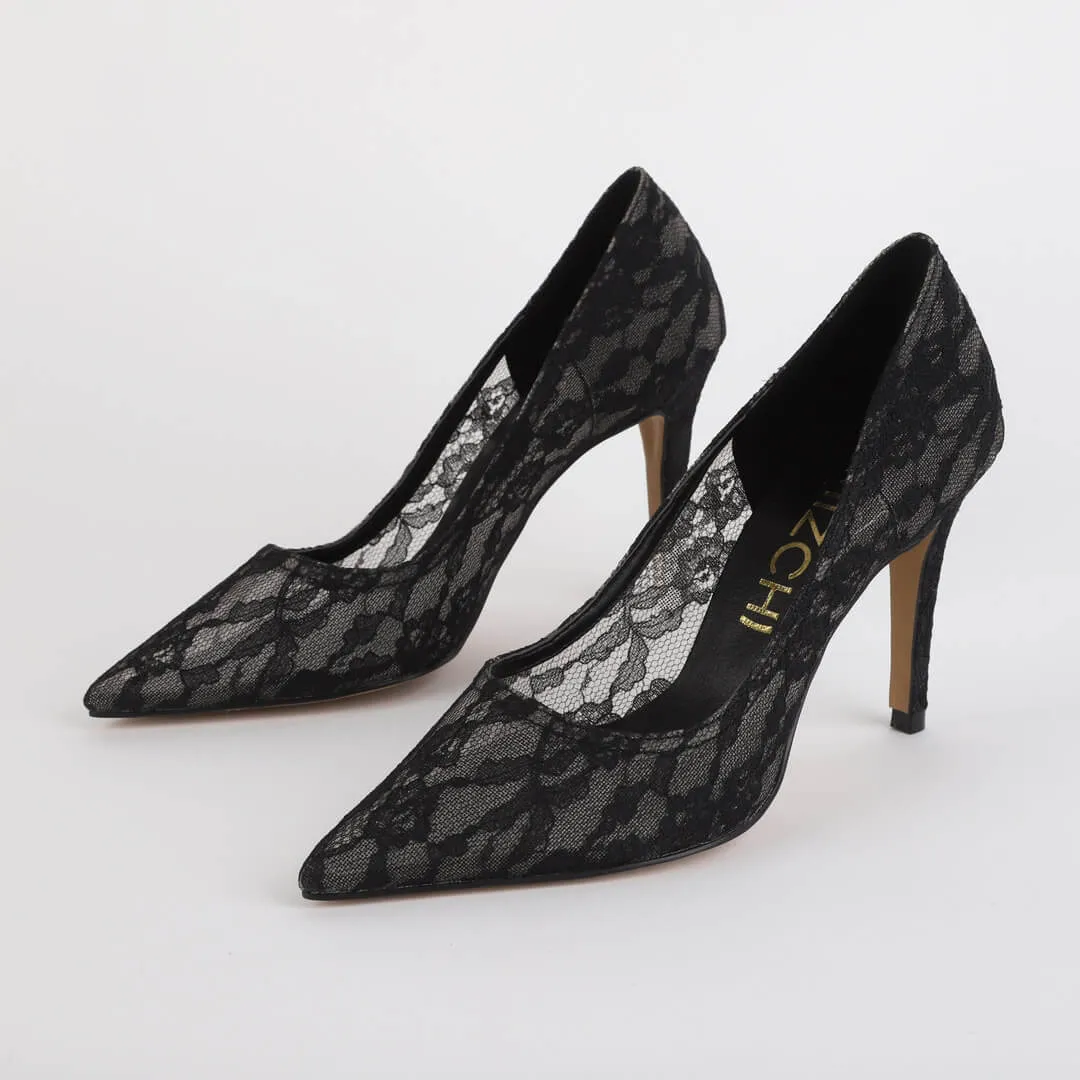 *UK size 2 - FREE LOVE - ivory, 9cm heels