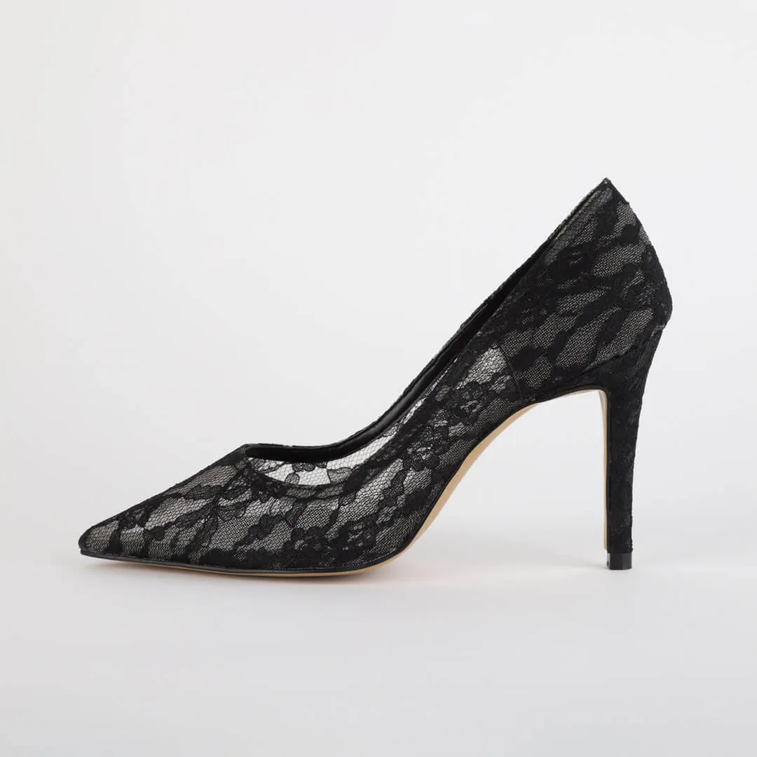 *UK size 2 - FREE LOVE - ivory, 9cm heels