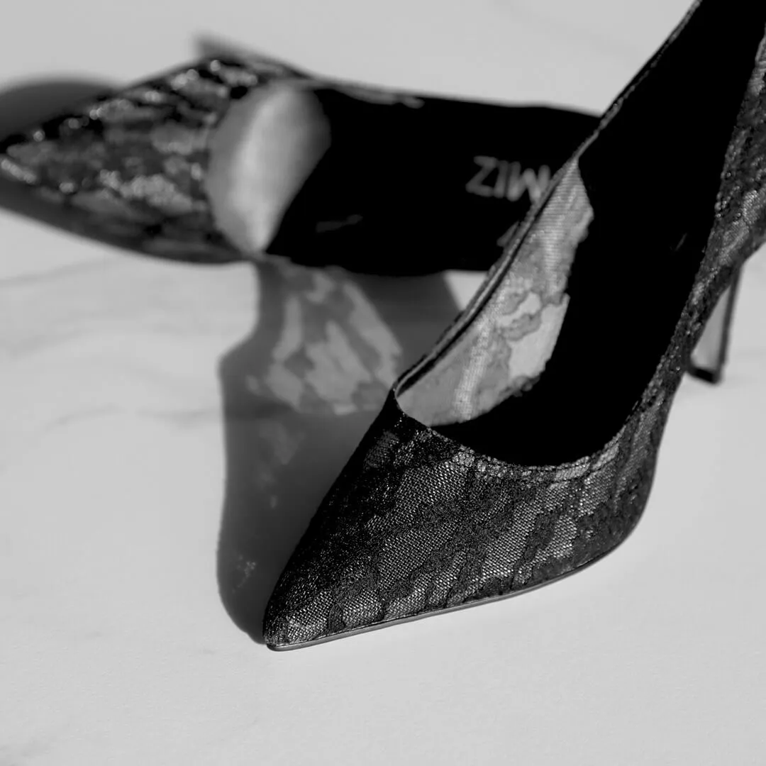 *UK size 2 - FREE LOVE - ivory, 9cm heels