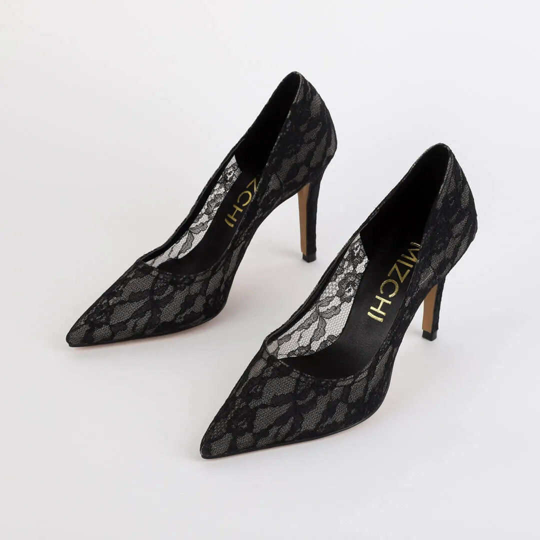 *UK size 2 - FREE LOVE - ivory, 9cm heels
