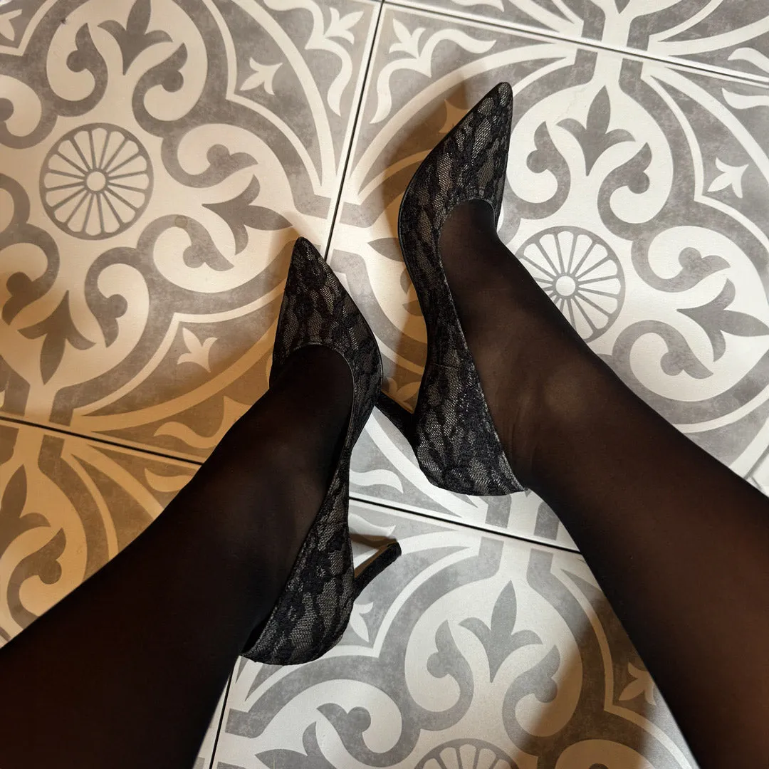 *UK size 2 - FREE LOVE - ivory, 9cm heels