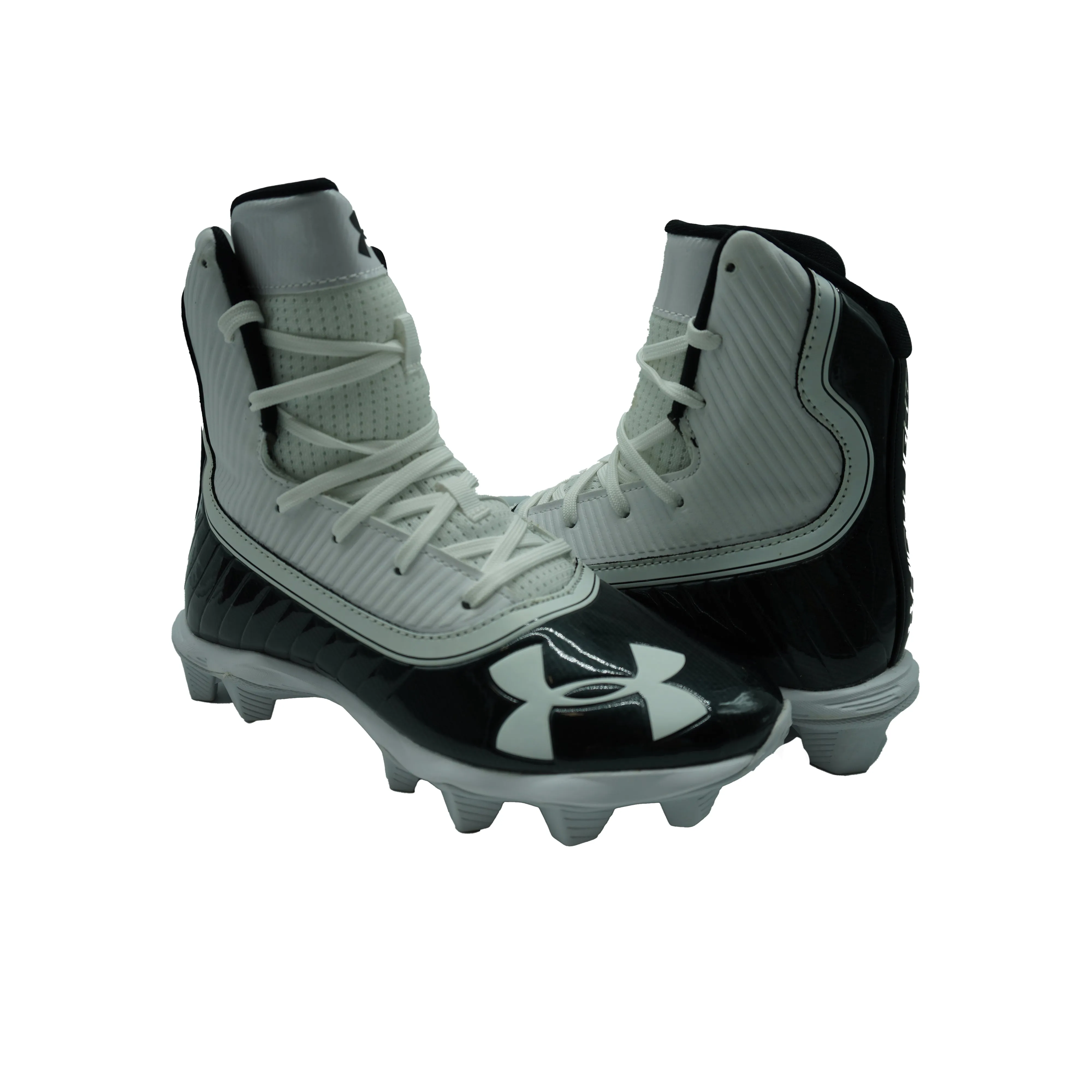 Under Armour Boy's Highlight RM Jr Football Cleats White Black