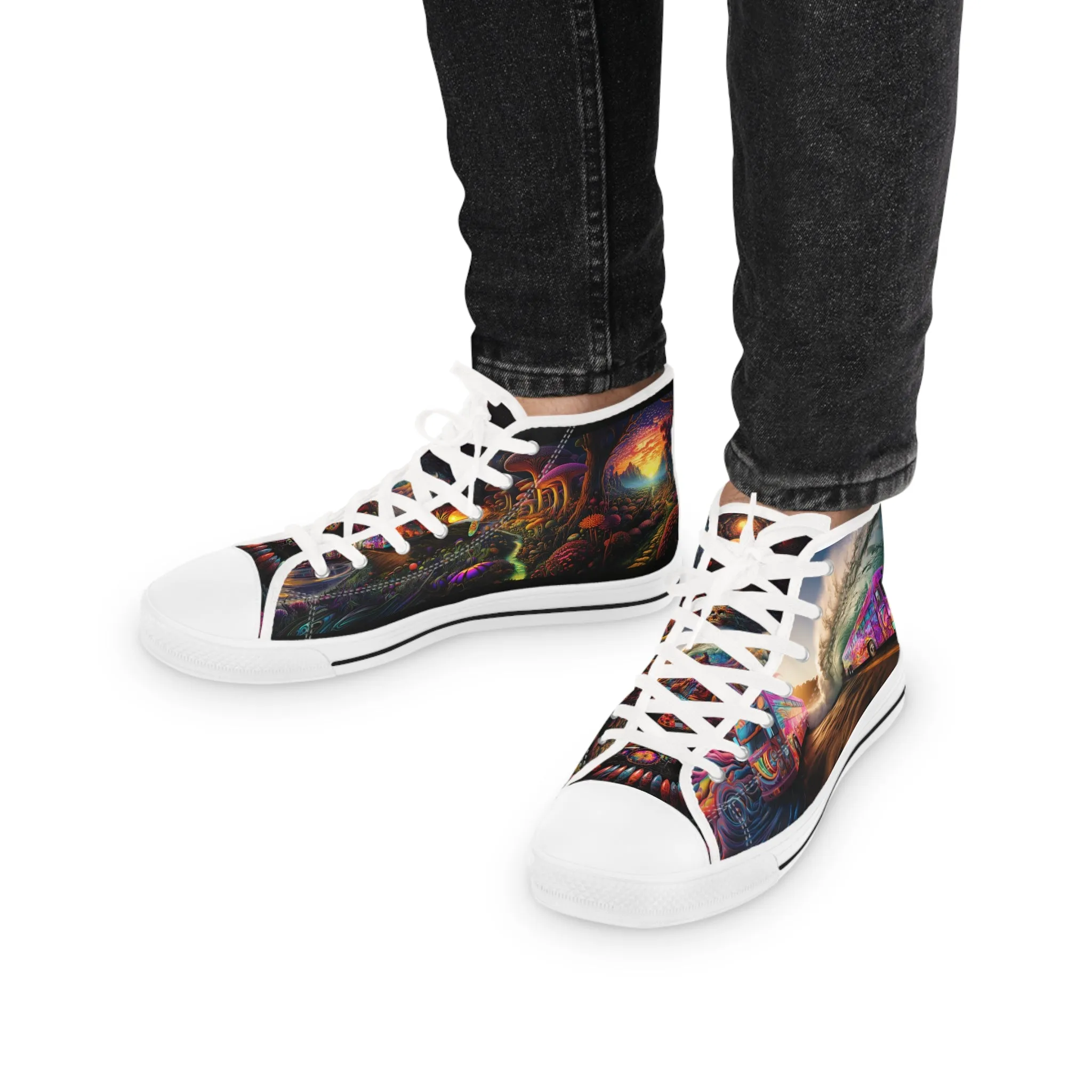 Unisex High Top Sneakers Psychedelic 001