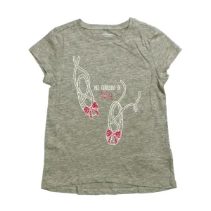 VERBAUDET Dance Shoes Glitter Print Premium Cotton Tshirt