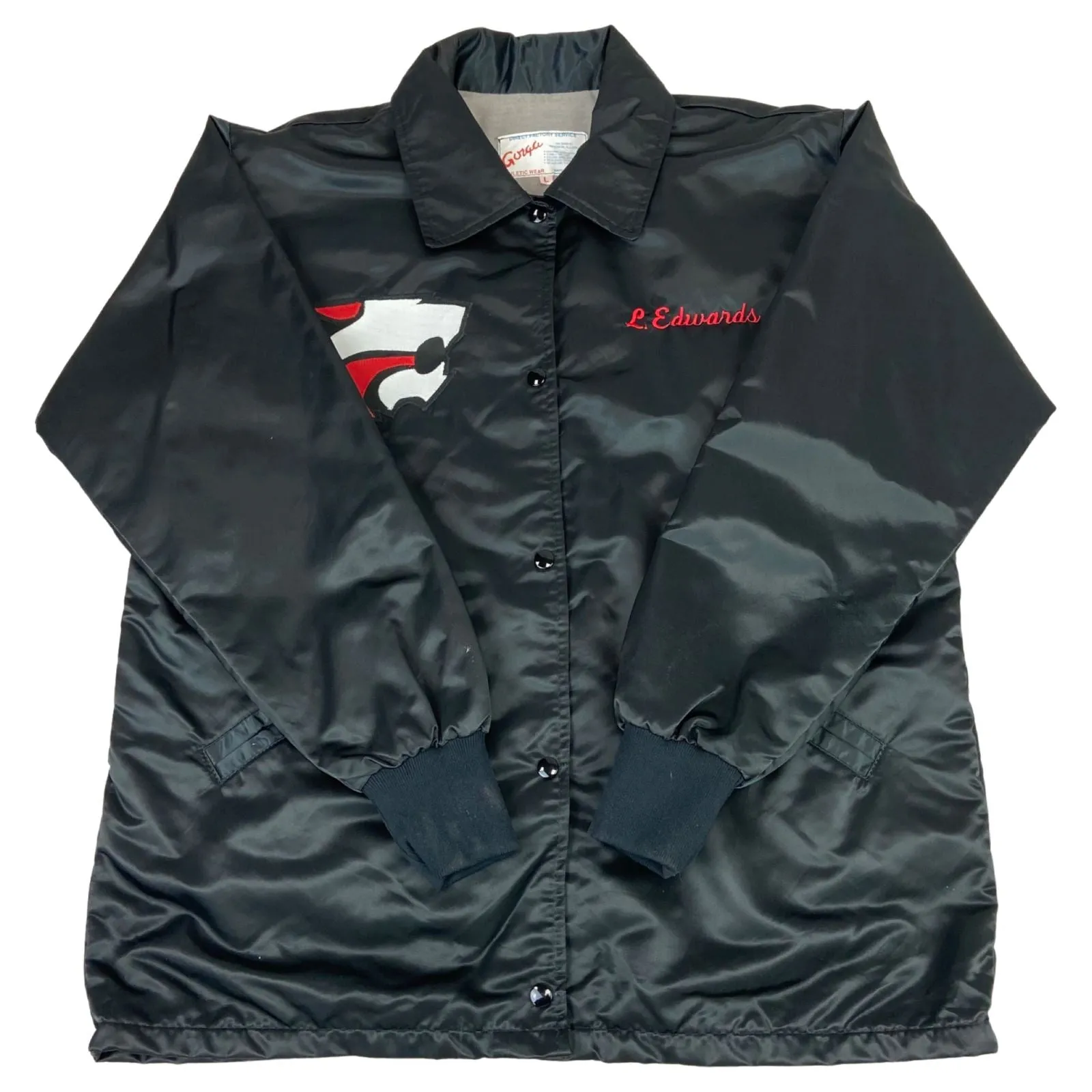 VTG USA JACKSON JAGUARS FOOTBALL LINED NYLON WINDBREAKER SURFER JACKET 44” L