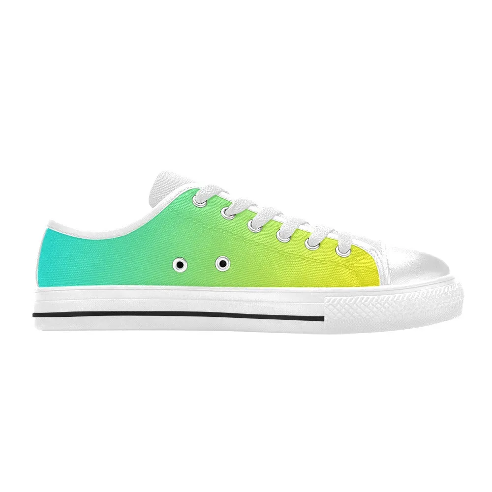 Yellow to Aqua Low Rise Shoes up to size 12