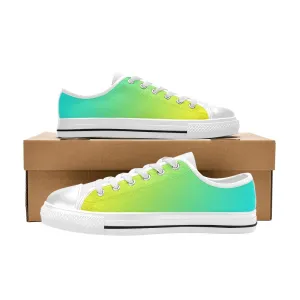 Yellow to Aqua Low Rise Shoes up to size 12