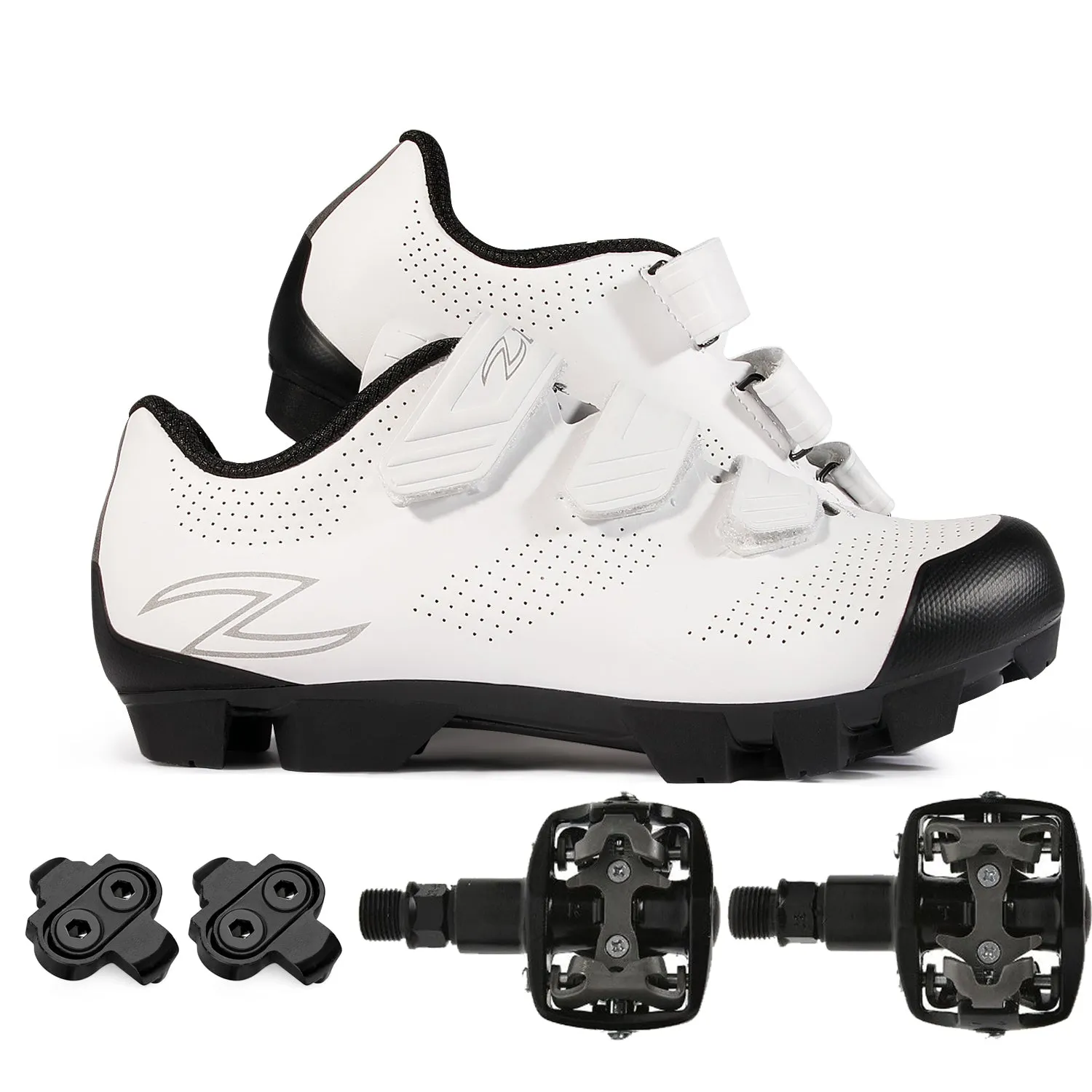 Zol Raptor Mtb and Indoor Cycling Shoes with Pedals and Cleats