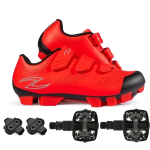 Zol Raptor Mtb and Indoor Cycling Shoes with Pedals and Cleats